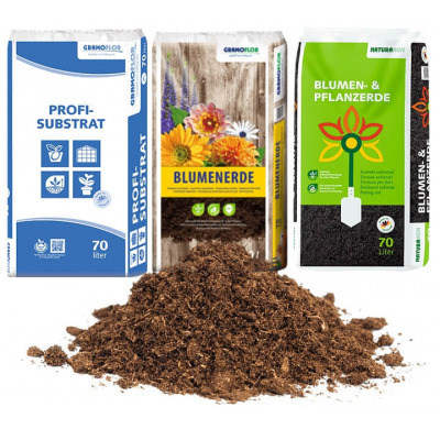 1. Soil for flowers, vegetables - professional substrates